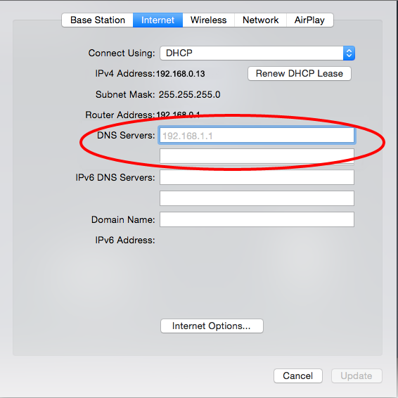 Apple Time Capsule DNS Configuration | DNSFLEX